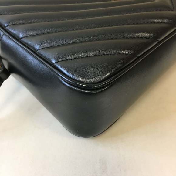 Yves Saint Laurent Black Chevron Camera Small Crossbody Bag Sku# 69351 - Picture 7 of 10